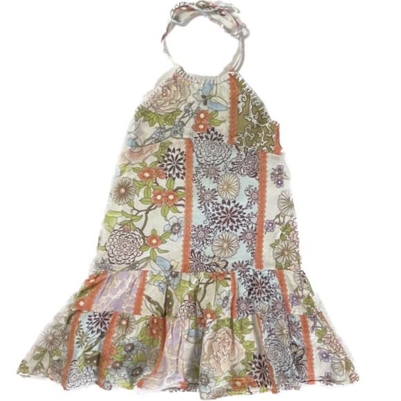 Queen Bee Other - Queen Bee Boho Patchwork Halter Dress Size 5